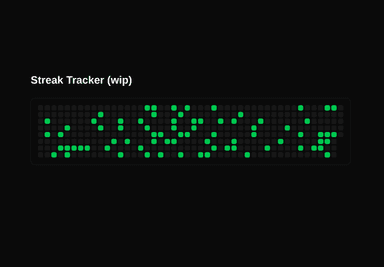 A github-like streak tracker with customization options